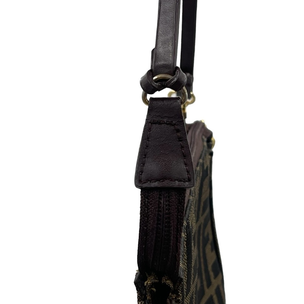 Fendi Zucca Small Canvas Shoulder Bag VTG Late 70s Early 80s 9”L‎ x 6”D x 1.75”W - Picture 15 of 16